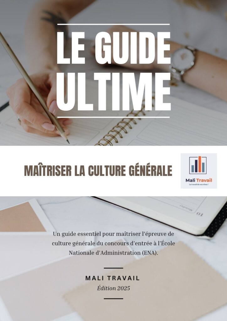 Brochure Culture Générale - ENA Anciens Sujets Mali