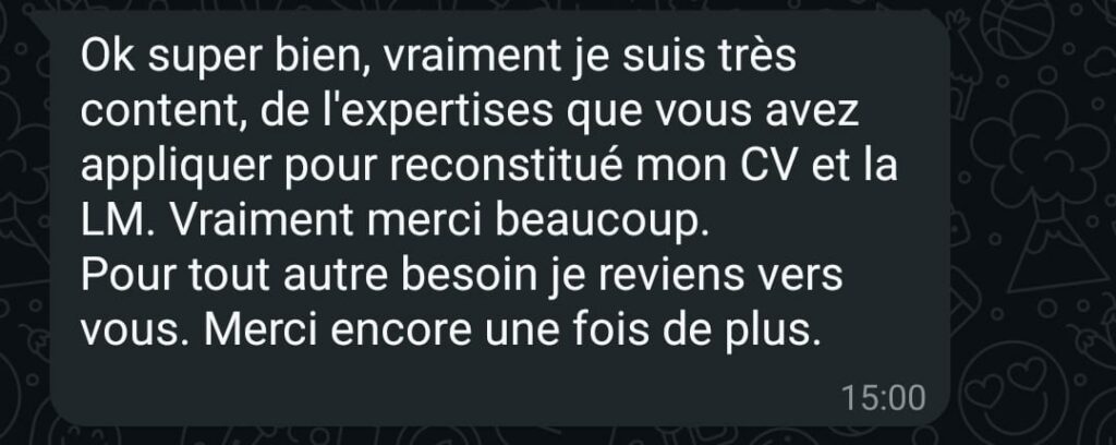 Voici quelques témoignages que nous avons reçus