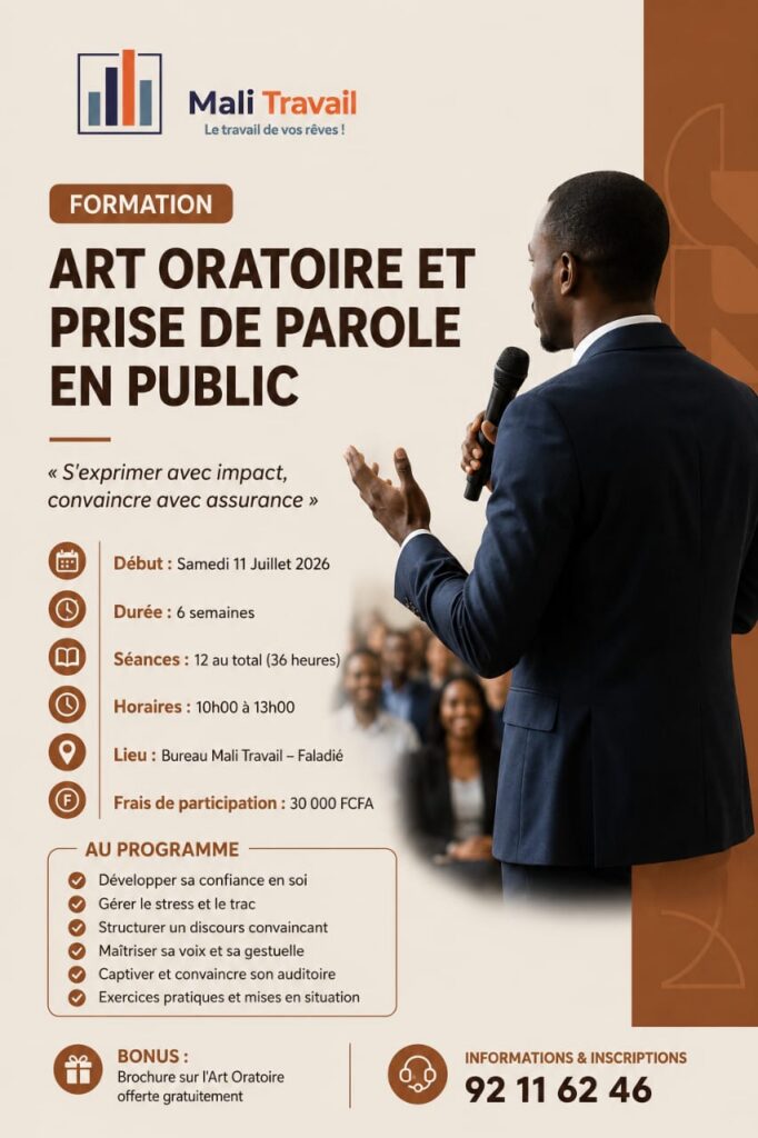 Formation Art Oratoire - Mali Travail