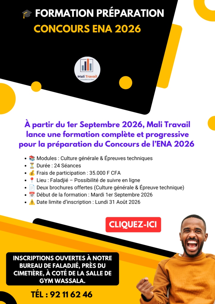Préparation au concours d’entrée à l’ENA 2026 - Mali