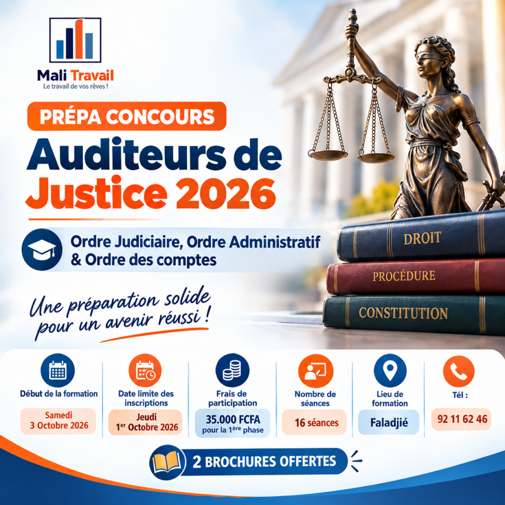 Prépa Concours Auditeurs de Justice 2026