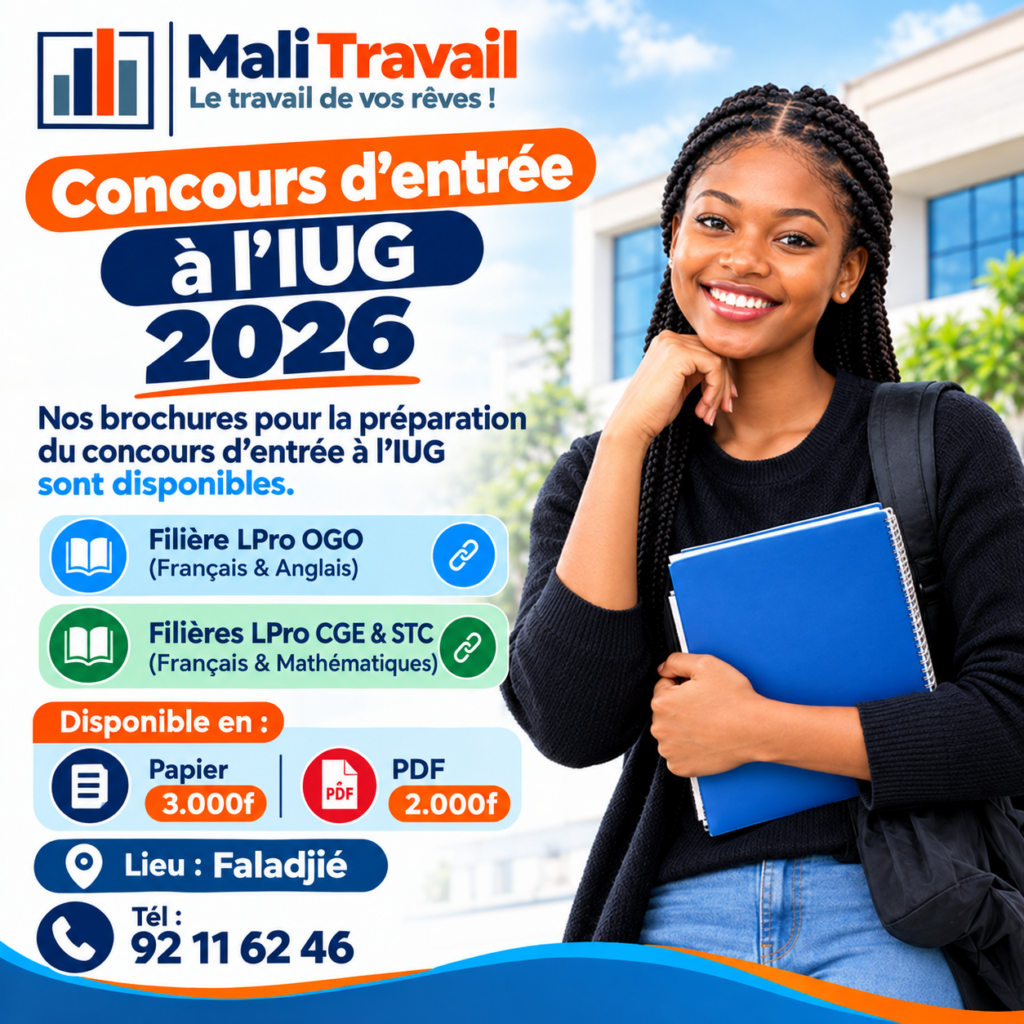 Prépa Concours d'entrée à l'IUG 2026